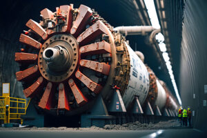 big round machine in a tunnel